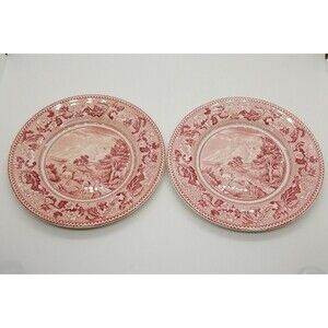Johnson Bros Covered Wagons and the Rocky Mountains Dessert  Plate 6.5" England